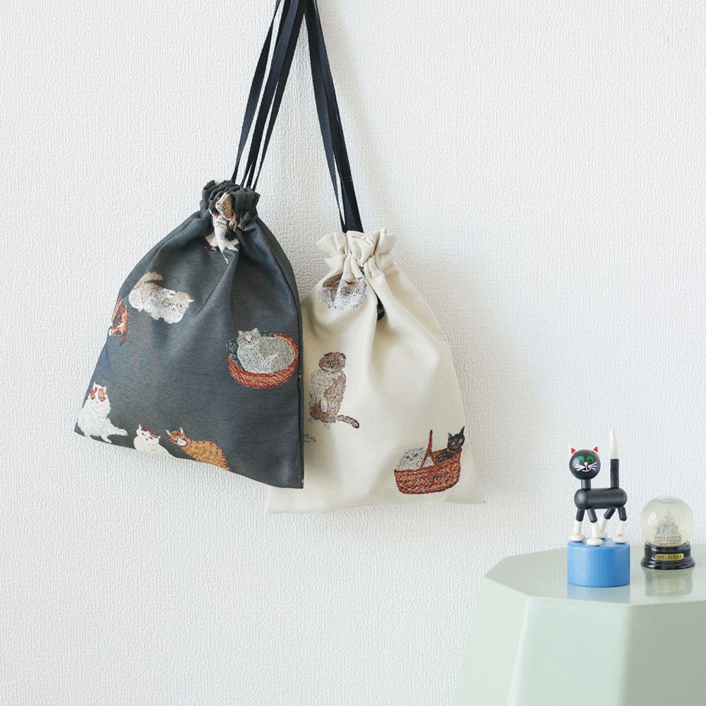 Matsuo Miyuki Drawstring bag Cats IV