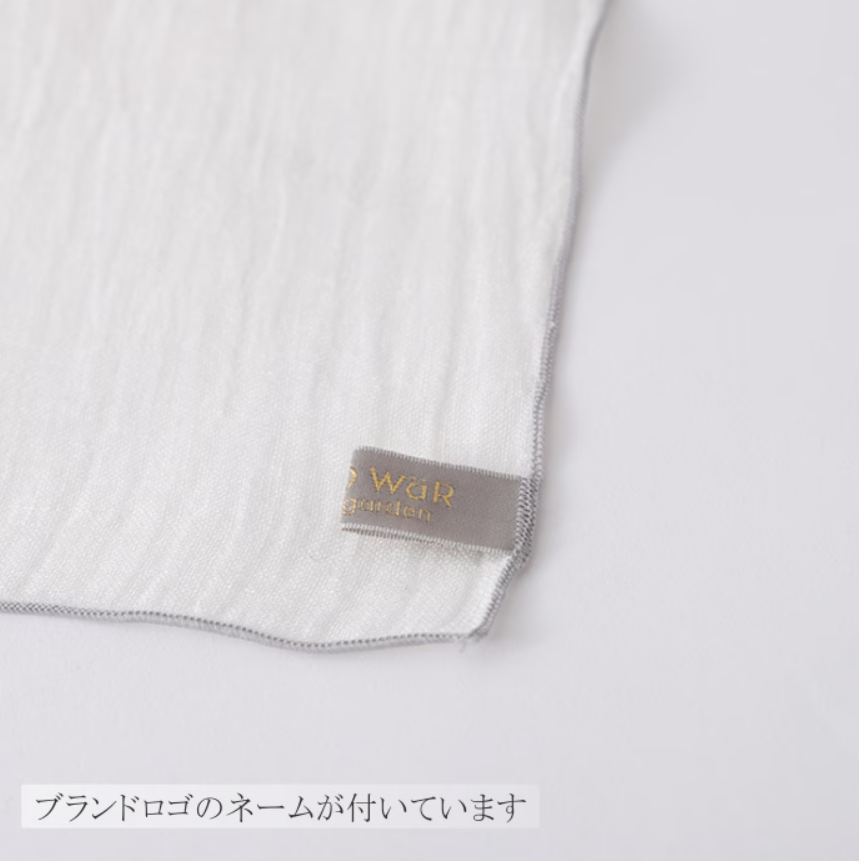 ハグ オー ワー ホーム＆ガーデン　星型刺繍のリネンボイルハンカチ