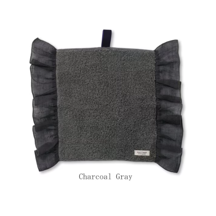 ハグ オー ワー ホーム＆ガーデン 　リネンフリルハンドタオル