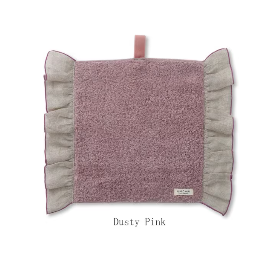 ハグ オー ワー ホーム＆ガーデン 　リネンフリルハンドタオル