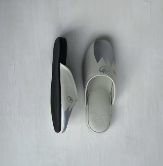 PANTOUFLE　顔　IVORY/BLACK　Lサイズ