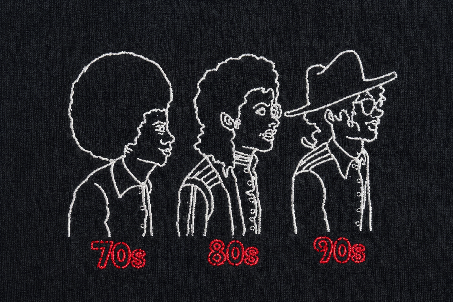 Soulsmania / EMBROIDERED T-SHIRTS / 70s80s90s / BK M/L