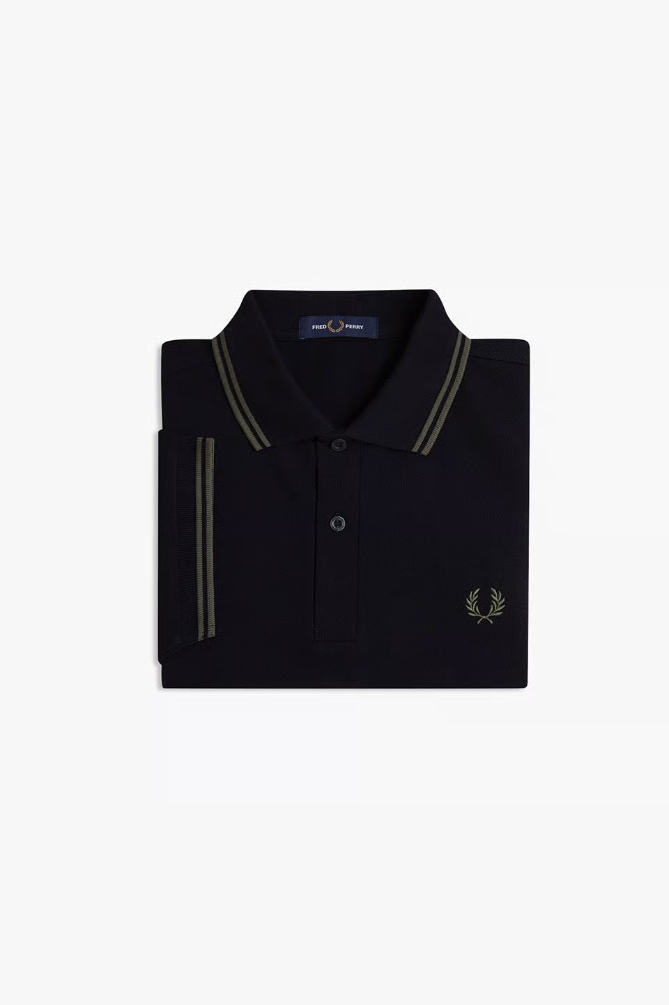 MENS/UNISEX　The Fred Perry Shirt - M3600 　T44：BLACK / FIELD GREEN