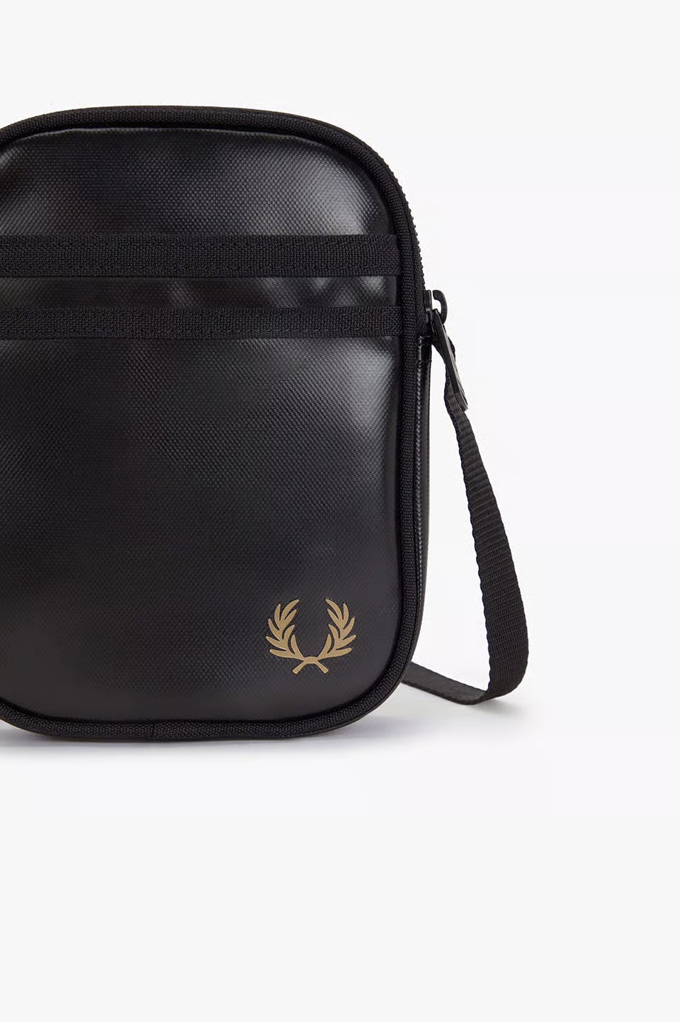 Fred Perry　Tonal Classic Small Side Bag L2166　774：BLACK / GOLD
