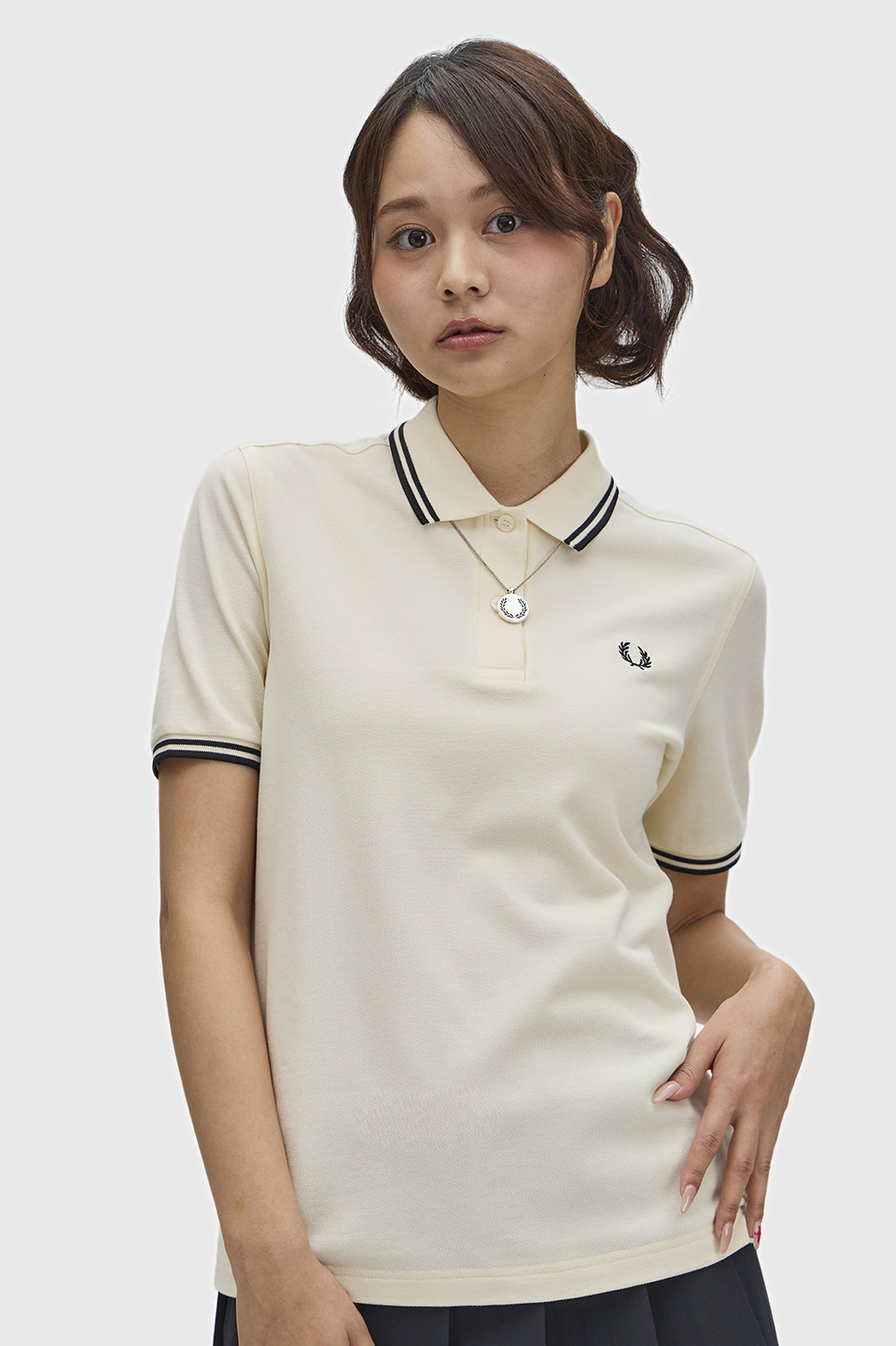 The Fred Perry Shirt - G3600 S70：ECRU / BLACK | grappino
