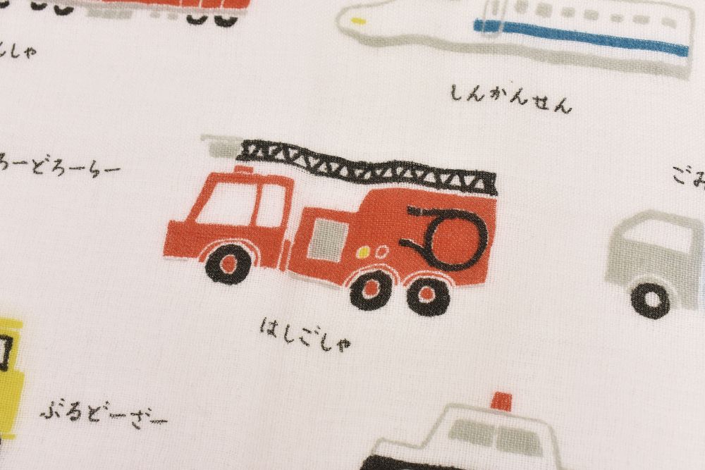 【箱付き】ずかんタオル　ミニバスタオル　のりもの