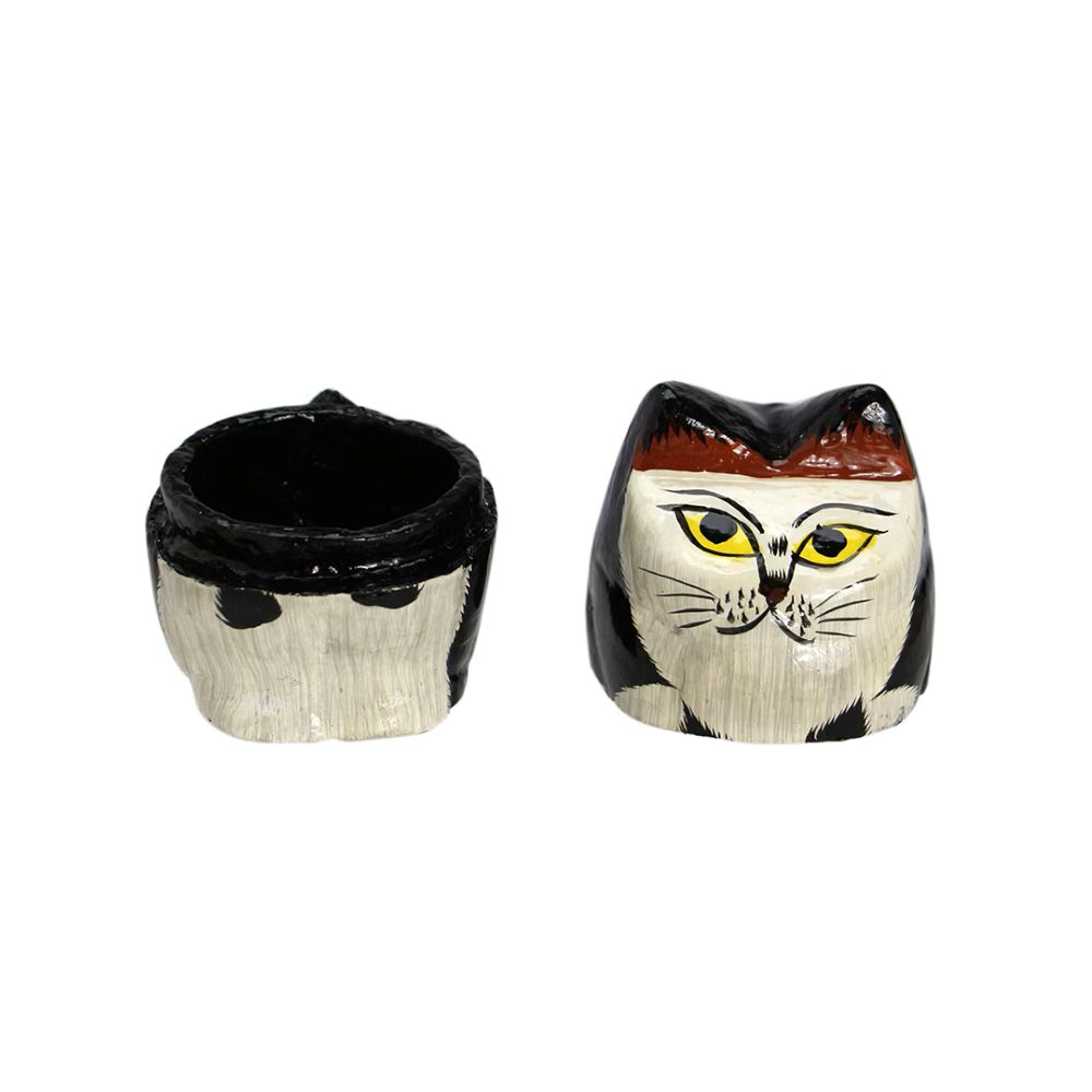 Papier Mache Standing Cat "Black"パピエ マシェ スタンディング キャット "ブラック"