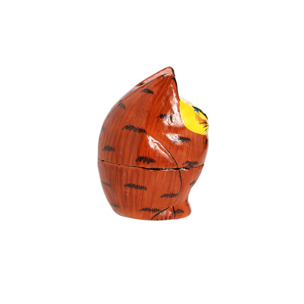 Papier Mache Standing Cat "Brown" パピエ マシェ スタンディング キャット "ブラウン"