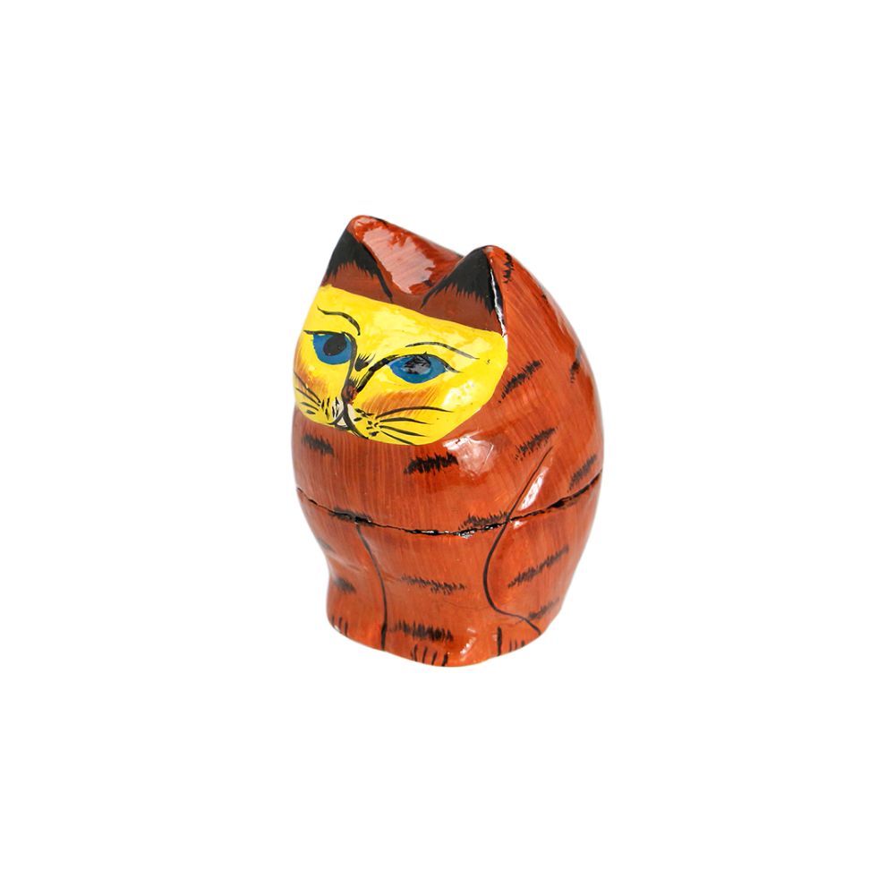Papier Mache Standing Cat "Brown" パピエ マシェ スタンディング キャット "ブラウン"
