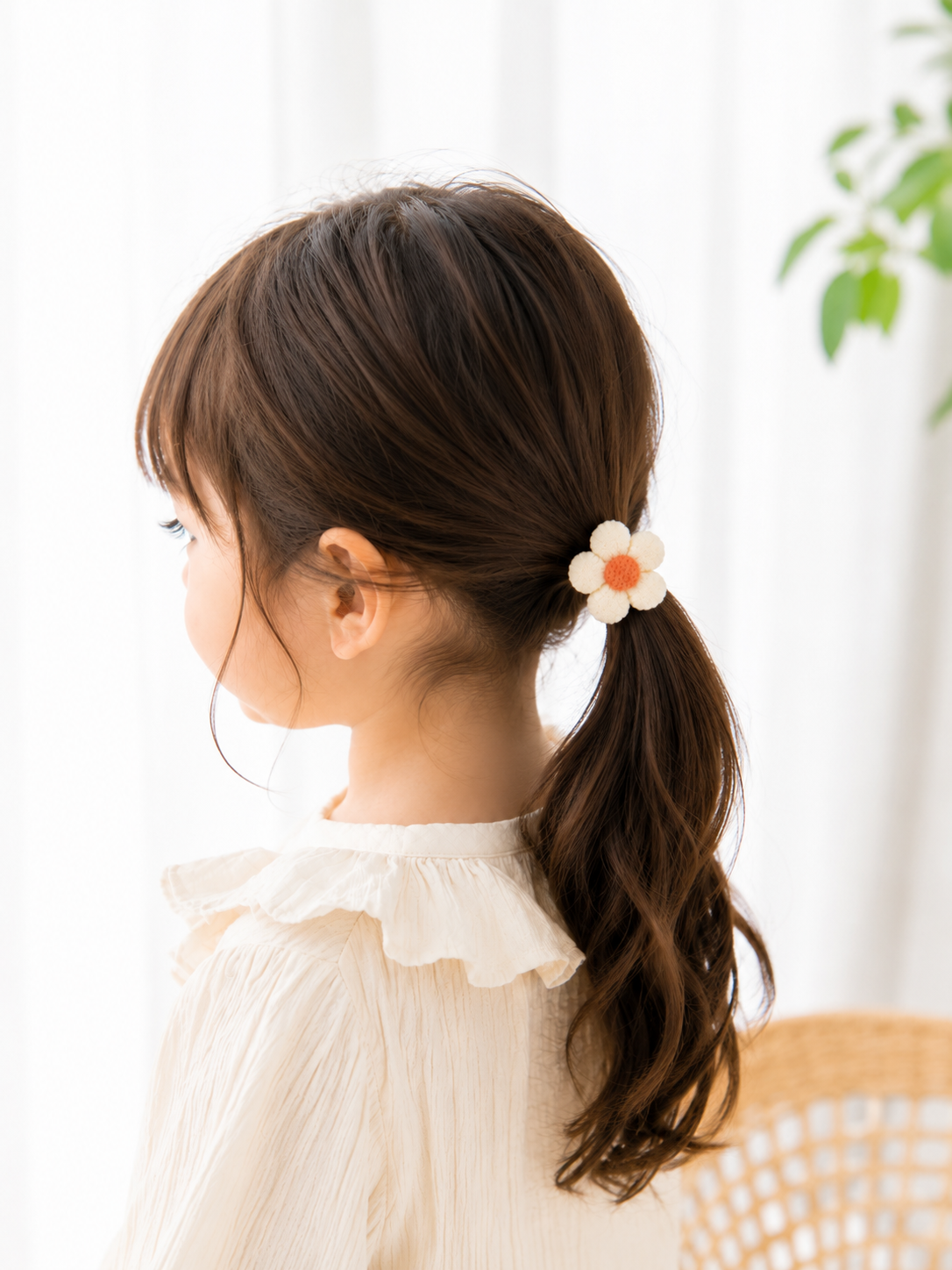 キッズ ヘアゴム3個セットハナ パステルカラー