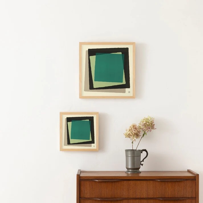 アートポスター 窓々 green 30 Designed by QUARTER REPORT