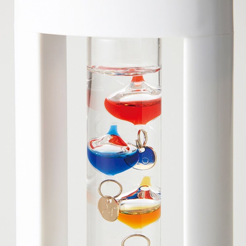 ガラスフロート温度計S（ホワイト）